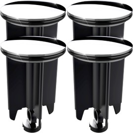 4 pieces sink plugs, 40 mm, universal drain plugs, chrome brass with rubber, eccentric plug, height adjustable, rustproof drain plug