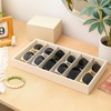 ZILAMGOO 4 Pcs Velvet Glasses Storage Trays – 6-Grid Sunglasses