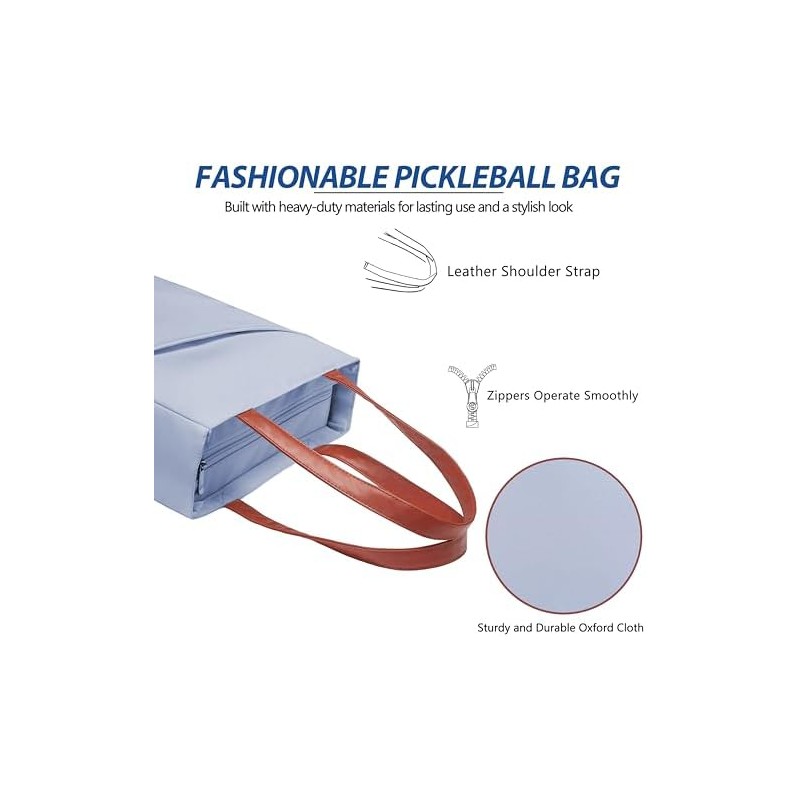 Pickleball Sling Bag Organizer with Paddle and Ball Compartments, Fence