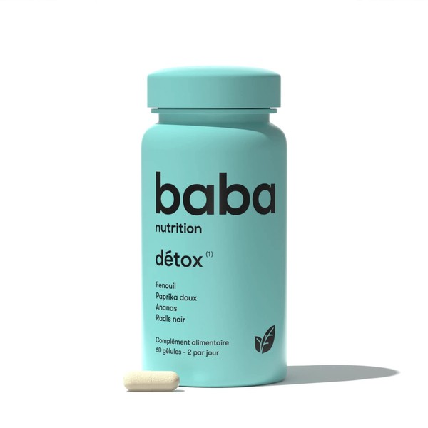 Baba Nutrition Detox Food Supplement | Complex of 4 certified organic plants highly dosed to purify the body | 60 capsules