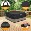 Kipiea 600D Outdoor Waterproof Square Hot Tub Cover Protector, Heavy
