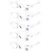 AQWANO Clear Frame Reading Glasses, 5 Pack Frameless Readers Computer