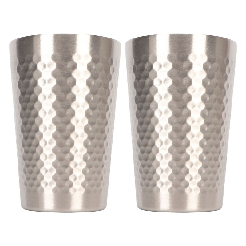 2pcs 304 Stainless Steel Cup 350ml Durable Multipurpose Water Coffee