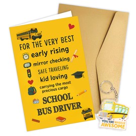 KINGDUHU Bus Driver Appreciation Gifts – Thank You Gift for School Bus Driver, End of Year or Christmas Gift Idea, Parents, or Teachers – Heartfelt Keepsake Present