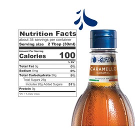 Fabbri Flavoring Syrup, Caramel, Made in Italy, 46 Ounce (1 Liter)