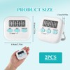 2PCS Digital Kitchen Timer with Loud 96dB Alarm,Magnetic Countdown Stopwatch