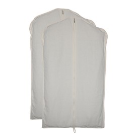 100% cotton canvas garment bags for closet storage and travel suit bags for clothes, coats, jackets, shirts, dresses suit garment cover for hanging clothes storage (24''x59''(2set))