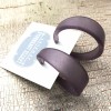 Leetie Lovendale Charcoal Grey Frosted Emily Hoop Earrings