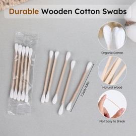 Cotton Swabs In Bulk, Travel-Sized Cotton Swabs, Individually Wrapped Double-Ended Cotton Swabs. Ideal For Ear Cleaning, Makeup Application, Hotels, And Travel (5 Swabs Per Pack, 500 Packs Per Box)