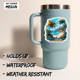 Grand Cayman Cayman Islands Sticker 4 Inch 2-Pack - Waterproof Vinyl Decal for Laptop Water Bottle Car Tumbler - Durable Funny Aesthetic Long-Lasting Stickers for Adults ID45039