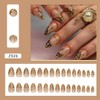 Yamobi Pack of 24 Golden French Tip Press On Nails,