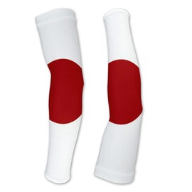 ScudoPro Japan Flag Compression Arm Sleeves UV Protection Unisex - Walking - Cycling - Running - Golf - Baseball - Basketball - Size S