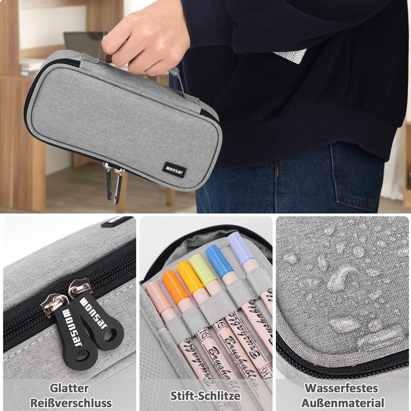 wonsar Pencil Case Pencil Case 4 Compartments Pencil Case Girls