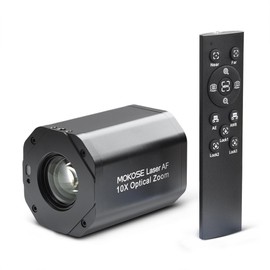 MOKOSE USB HDMI Video Camera Webcam 10X Optical Zoom Full HD 1080p Laser Detection Auto Focus and Remote Control for Conference Live Streaming Business Education Medical Teaching