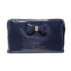 Ted Baker Womens Curved Bow Large Wash Bag Cosmetics Bag Abbie Navy