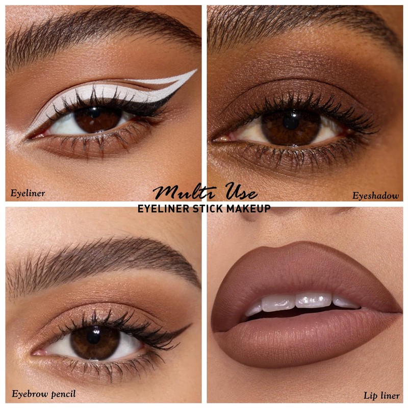 Wugbc 2PCS Nude Gel Eyeliner, Waterline Eyeliner Pencil Waterproof Smudge