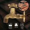 Wall Mounted Vintage Solid Brass Faucet Single Cold Water Tape