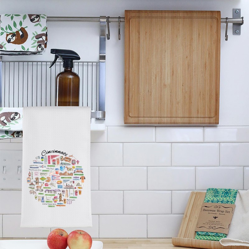 Cincinnati Travel Gift Cincinnati Kitchen Towel Cincinnati Kitchen Decor for