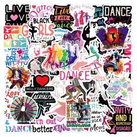 Dancing Sticker 110pcs, Vinyl Waterproof Dancing Decals for Journaling, Water BottleLaptop and Scrapbooking, Sports Stickers for Teens and Adults