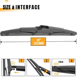 AUTOBOO 13 Inch Rear Wiper Blade Replacement for Hyundai Santa Fe XL Sport 2013-2018,Kia Sedona 2015-2021,Telluride 2020-2023-BACK Windshield Wiper Blades -Original Factory Quality (Pack of 1)