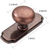 khtumeware 2 Pack 1-1/4 inch Backplate for Cabinet Knobs Antique
