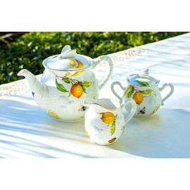 Grace's Teaware Grace Teaware Lemon Bee Fine Porcelain 3-Piece Tea Set