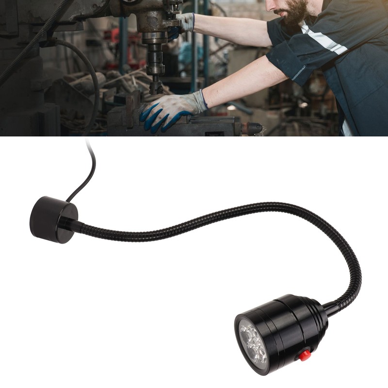 LED Machine Tool Lamp Magnetic Base Flexible Gooseneck 900LM Metal