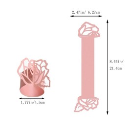 Pink Disposable Rose Flower Napkin Rings Laser Cut Foil Paper Napkin Holder for Wedding Party Dinner Table Decor,Special Events and Catering Services, Christmas, Wedding,Party Decoration (60 Pcs)