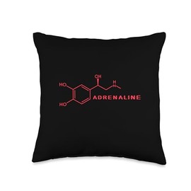 Adrenaline Molecule Epinephrine Chemistry Chemical Symbol Throw Pillow