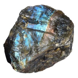 FZBHRO Raw Labradorite Stone Blue Rough Labradorite Rock Healing Crystal and Stone for Tumbling Meditation 0.6-0.8 Pound