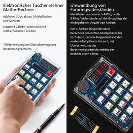 EIELE Resistance Calculation Soldering Exercise Set Projects for Soldering Practice Transparent Housing (Soldering Required)