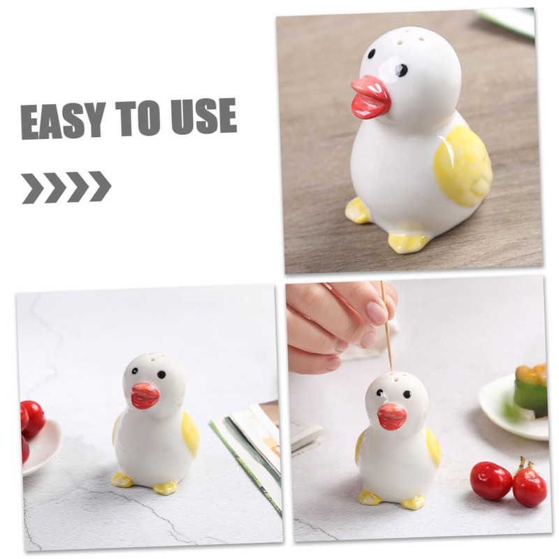 Ciieeo Cute Ceramic Spice Jars Portable Salt Pepper for Kitchen