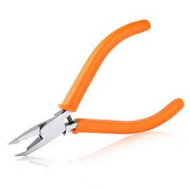 SPEEDWOX Full Flush Cut Chip Cutters 38 Degree Angled Jaws Cutting Pliers Angled Diagonal End Cutter Pliers Angled Tip Flush Cutter Angle Cutting Pliers Small Engineer Pliers For Quick & Easy Removal