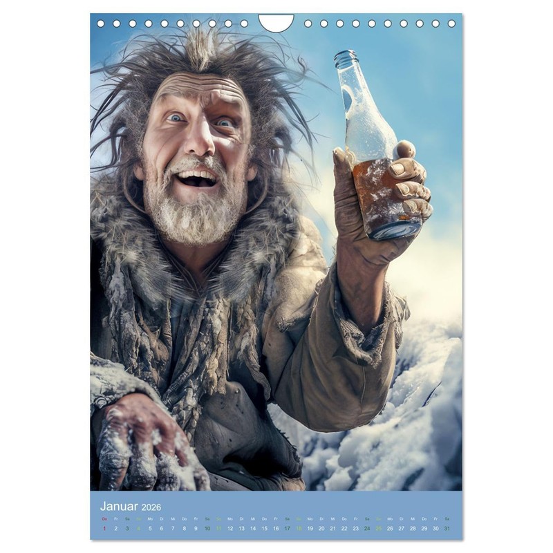 Steinzeitmenschen in der digitalen Ära (Wandkalender 2026 DIN A4 hoch),