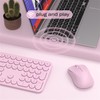KEQTFT Wireless Keyboard and Mouse Combo, 110 Round Quiet Keys,