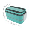 Lunch Box Double Layer Microwave Safe Leakage Proof Stainless Steel