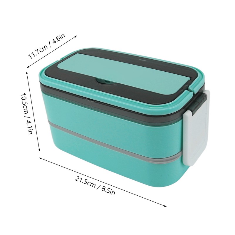 Lunch Box Double Layer Microwave Safe Leakage Proof Stainless Steel