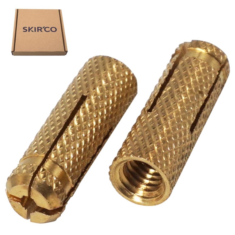 SKIR'CO (100 pcs) Brass Drop in Anchors M5 x 20
