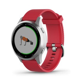 METEQI Band Compatible with Garmin Vivoactive 4S/Garmin Vivomove 3S/Venu 2S (Red)