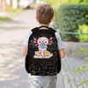 Mercuryelf Axolotl Backpack for Boys Girls, 16 Inch Black Backpacks