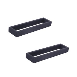 GERZWY Modern Black Towel Holder Stainless Steel Towel Ring for Bathroom Lavatory Wall Mount Contemporary Style 2 Pack