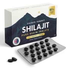 Pure Altai Shilajit Tablets 200mg – Gold Grade, High Fulvic Acid, 85+ Trace Minerals, Natural Energy & Vitality Support – UK Made, Vegan, 120 Tablets