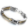 Cupimatch Men's 8MM Stainless Steel CZ Bike Link Chain Bracelet,