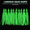 Octopus Squid Skirts Soft Plastic Fishing Lures Luminous, 50Pcs Octopus