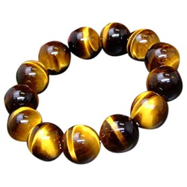 32388 AB 18 mm Tiger Eyes, Yellow Tiger Eye Stone Bracelet Possession & Stamp South Domestic Natural Stone Power Stone