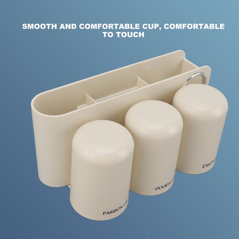Toothbrush Holder Wall Mounted Multi Functional Toothbrush Toothpaste Dispenser for