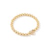 Kendra Scott Womens Holland Heart Stretch Bracelet Gold White Crystal