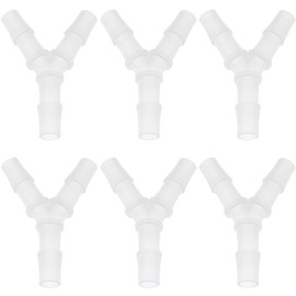 BLLNDX 6pcs 3/8- Inch Y-type Tee Hose Connector Diverter PP Quick Connect Hose Plastic Water Hose Diverter Oxygen Hose