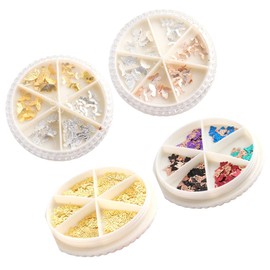 LALAFINA Alloy Butterfly Nail Art Decor Manicure Stickers for Women Easy to Apply Nail Decorations and Creative Crafts