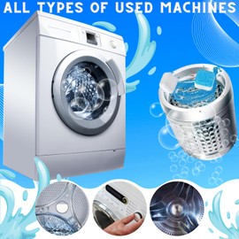 Washing Machine Cleaner Tablets Descaler 12 Pack - Deep Clean and he Front or Top Loaders Washer Spotless Laundry, Fresh Drum & Deodorizer Tub Seal